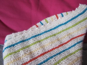 Bordure du plaid pour bébé