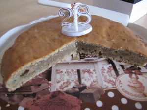 Gateau à la banane et à la purée de noisettes