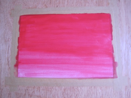 peinture acrylique fond magenta