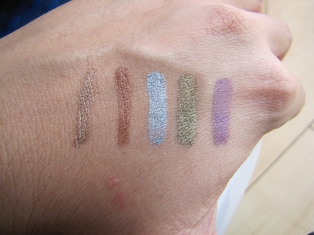 swatches fards shiseido