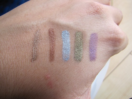 swatches fards shiseido