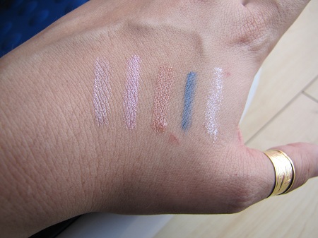 swatches fards shiseido