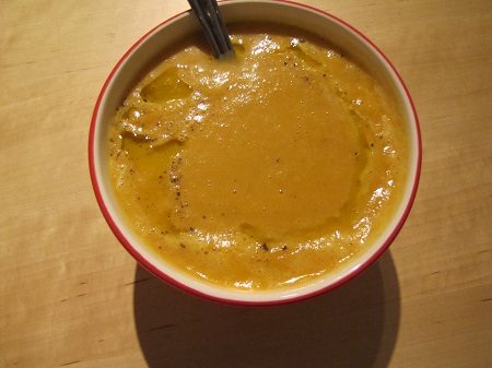 Velouté de patate douce et carotte