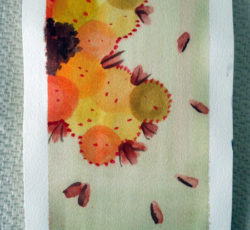 Abstract January art abstrait aquarelle