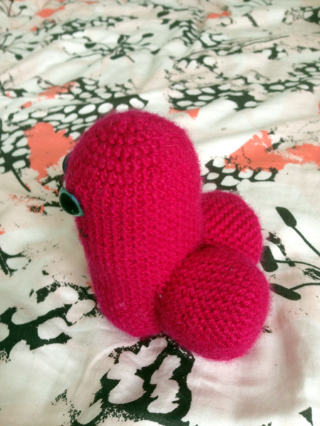 vue de profil du premier prototype de threatbutt au crochet