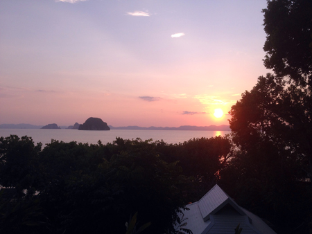 coucher de soleil Krabi Thaïlande massage